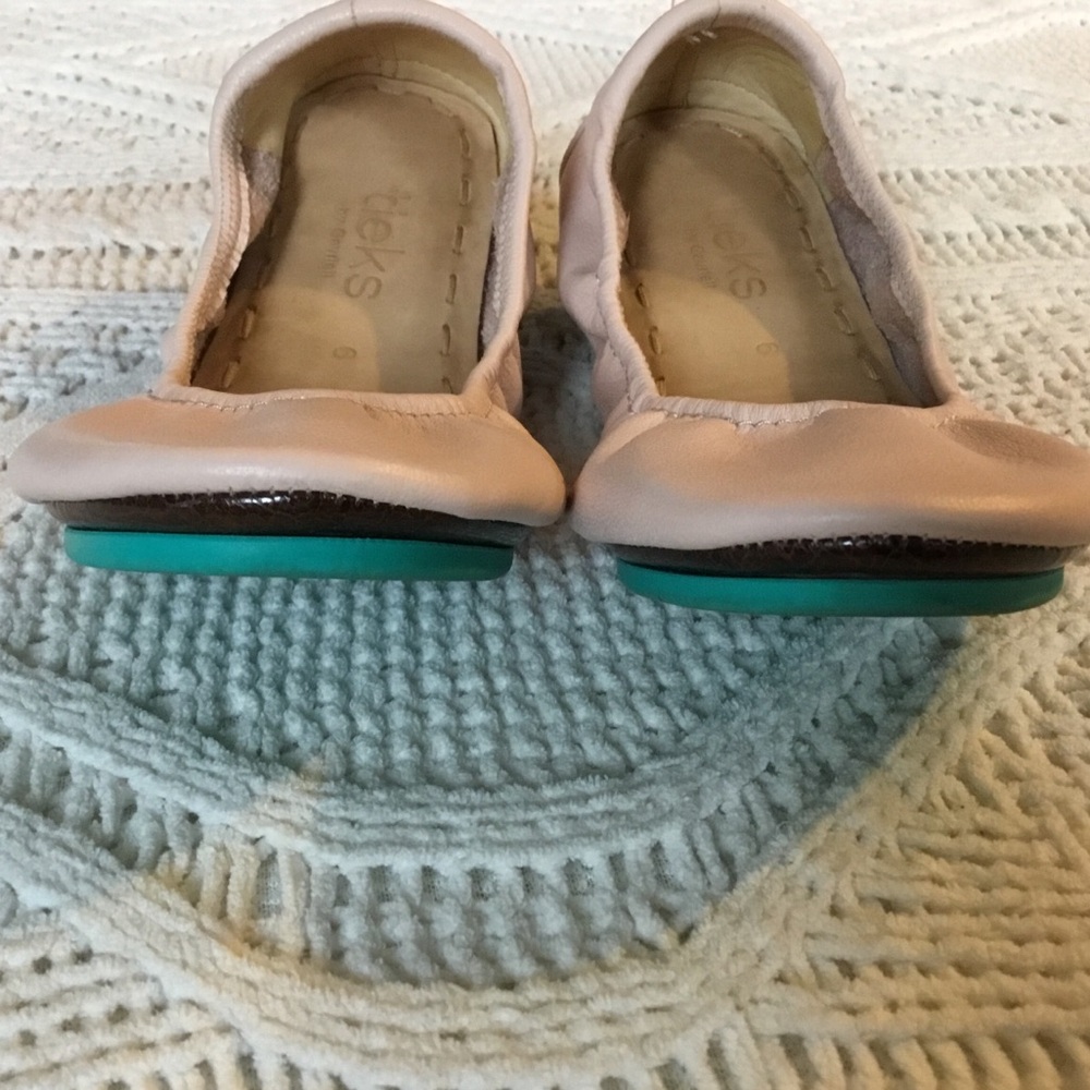 Tieks Ballerina Pink Foldable Ballet Leather Flats Excellent Condition - 6 - Picture 5 of 10